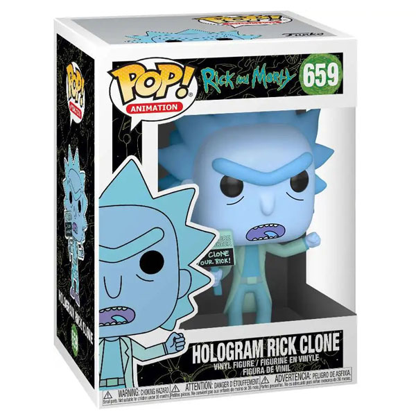 Funko POP #659 Rick and Morty Hologram Rick Clone Figure